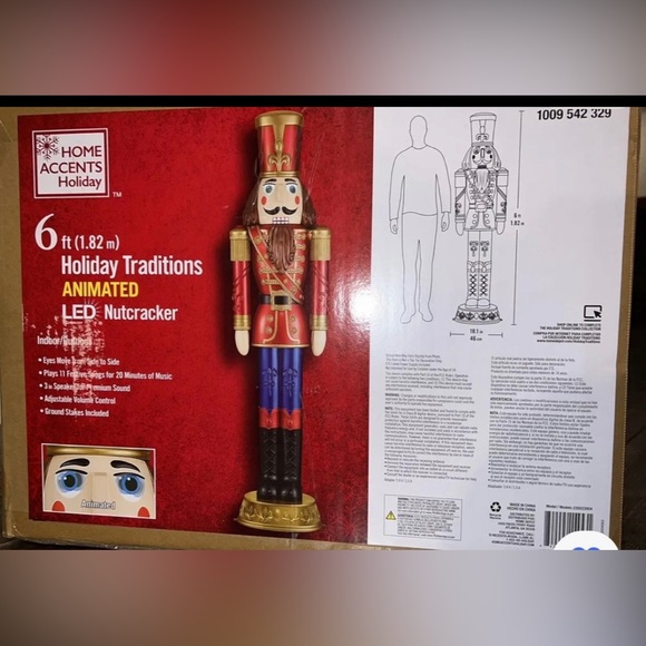 6ft Life-Size Holiday Traditions Animated LED Nutcracker SHIPS TODAY - Picture 1 of 1